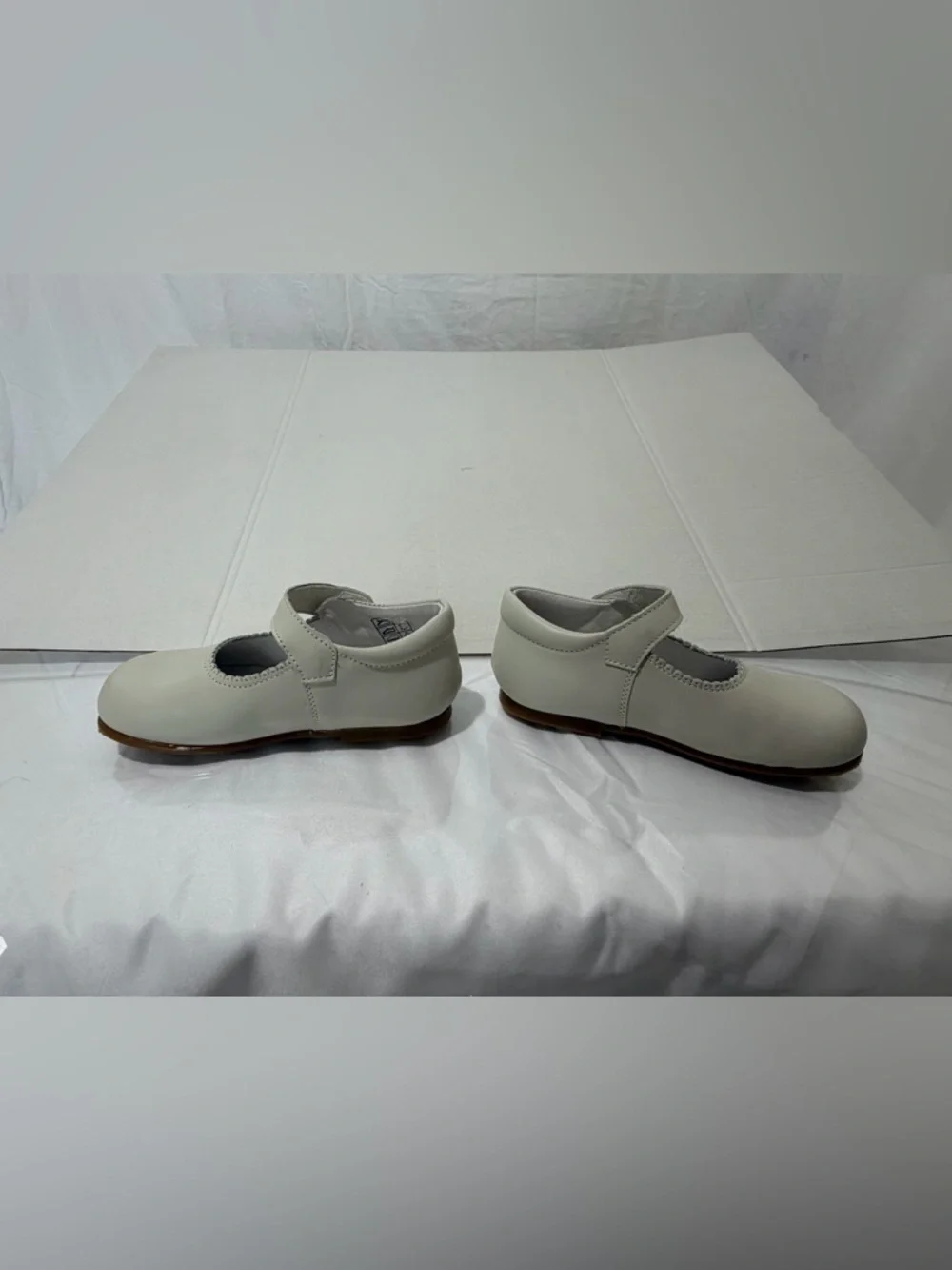 Peppa London Ivory Mary Jane Leather Baby Shoes Size 23 EU US 7 NWOT